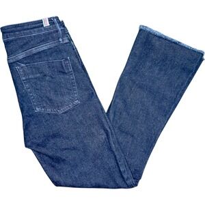 Morrison Starlet Boot Crop Mid Rise Frayed Hem Women's‎ Jeans Size 27 Dark Wash